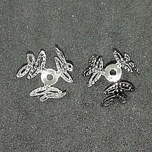 обіймач для намистин "Трилисник", діаметр 13 мм, 100 шт.