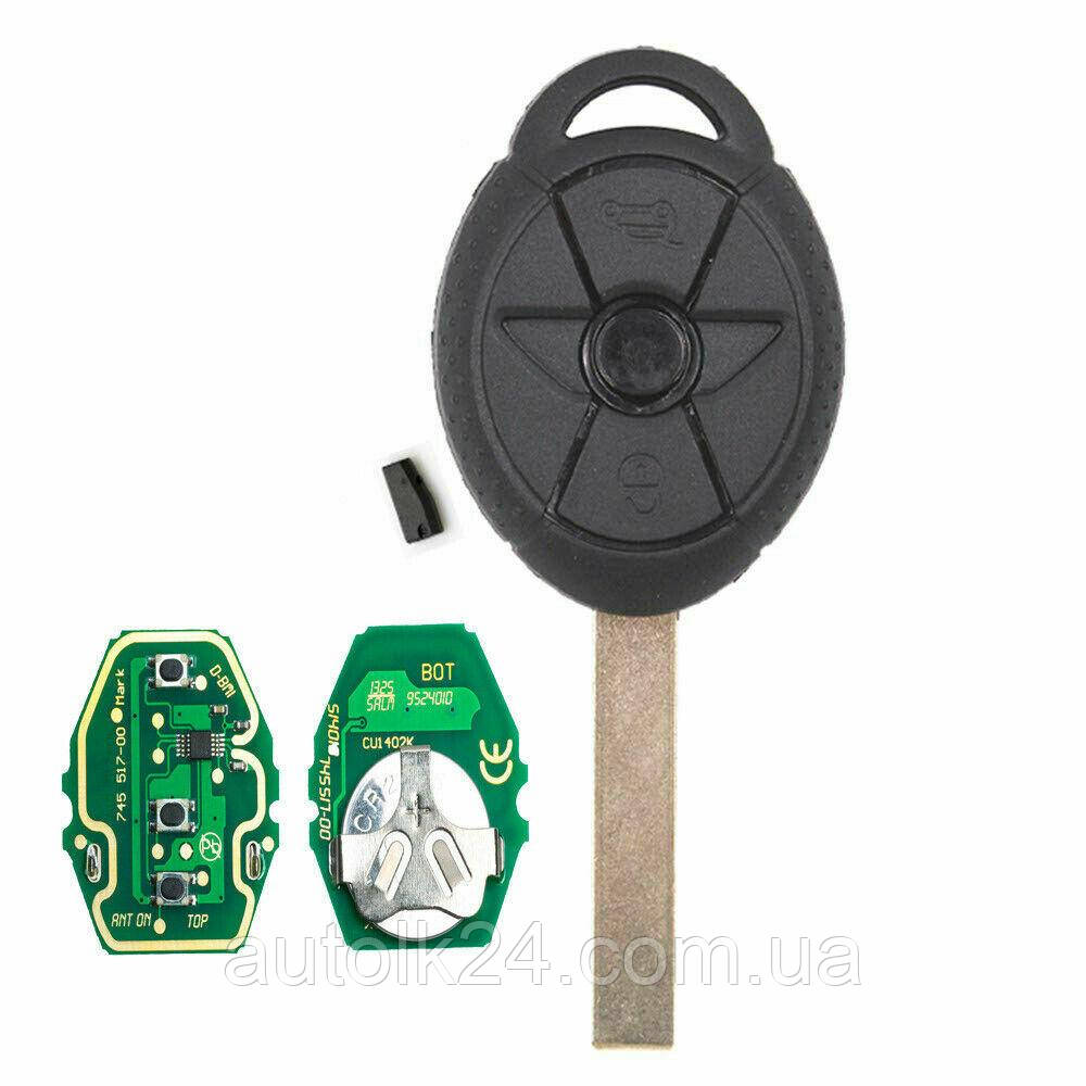 Ключ MINI Cooper лезо HU92 434Mhz chip id44, фото 1