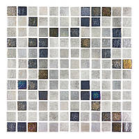 Мозаїка АкваМо сірий мікс Gray Matt Mix 31.7 х 31.7 скляна для ванни, душової, кухні, хамама, басейну за 1 ШТ