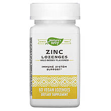 Уцінка (Терміни придатності до 30.04.23) Nature's Way Zinc Lozenges 23 mg +C+Echinacea 60 chaw tab