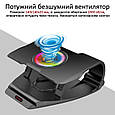 Охолоджуюча підставка для ноутбука Promate FrostBase Black (frostbase.black), фото 3