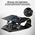 Охолоджуюча підставка для ноутбука Promate FrostBase Black (frostbase.black), фото 7