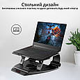Охолоджуюча підставка для ноутбука Promate FrostBase Black (frostbase.black), фото 6