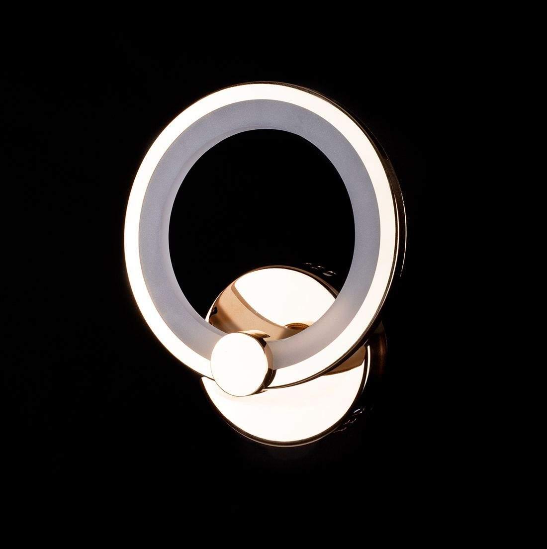 Світильник світлодіодний настінний бра золото LED 18W H240*D190*W100