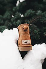 Дитячі зимові чоботи уггі UGG Classic Mini Suede Chestnut (Дитячі Угг Класик Міні замша каштан) 1016222, фото 4