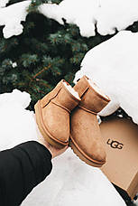 Дитячі зимові чоботи уггі UGG Classic Mini Suede Chestnut (Дитячі Угг Класик Міні замша каштан) 1016222, фото 6