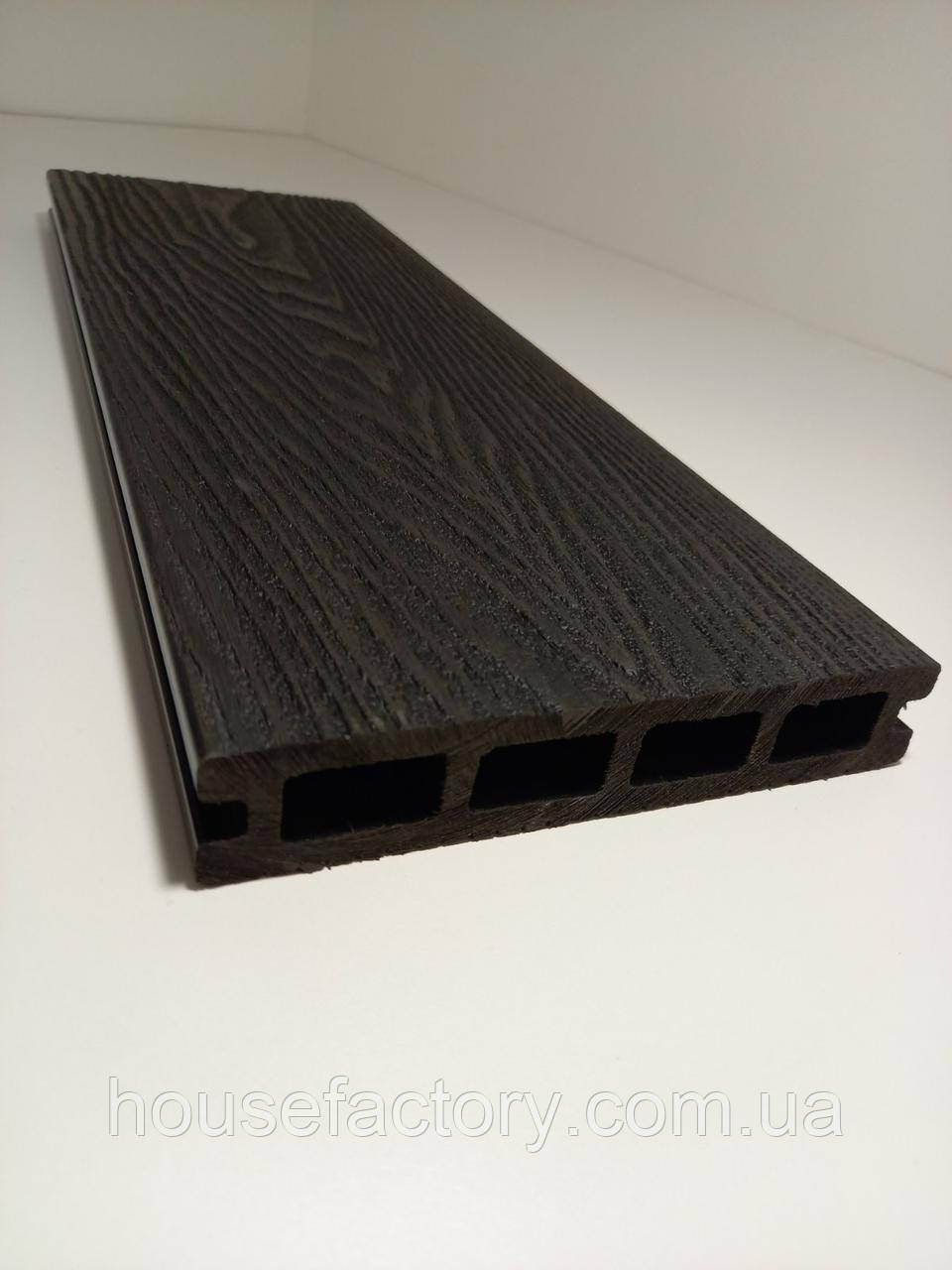 Террасная доска ZAGU Classic 3D Dark Gray - фото 1 - id-p1314361604