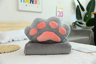 Іграшка Лапка плед-подушка - трансформер 3 в 1 44 х 25 см для дітей і дорослих