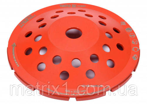 Круг шліфувальний алмазний YATO 180 х 22.2 мм 12200 об./хв M14, фото 1