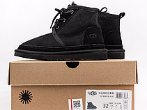 Дитячі чоботи UGG Neumel Suede Boots Black (детские Угг Неумел замша ботинки черные) 3236, фото 6