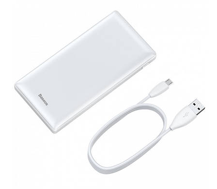 УМБ Power Bank (зовнішній акумулятор) для телефону Baseus Mini JA 20000 мАг 3 A Білий (PPJAN-B02), фото 1