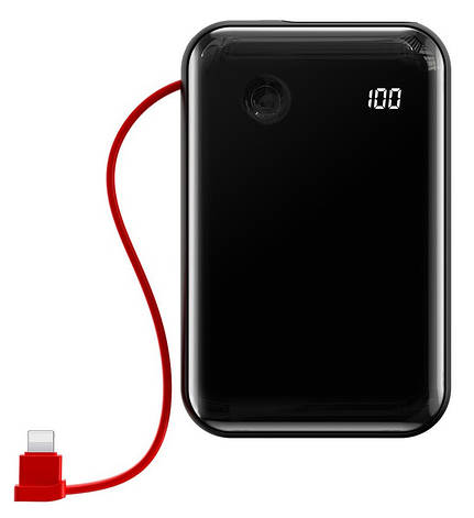 УМБ Power Bank (зовнішній акумулятор) для телефону Baseus Mini S 10000 мАг Чорний (PPXF-B01), фото 1