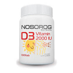 Витамин Д3 Nosorog Vitamin D3 2000 IU, 100 таб