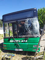 Производство и замена лобового стекла триплекс на автобусе MAN A21 NL313 CNG в Никополе (Украина). 4