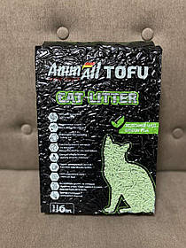 AnimAll Tofu Наповнювач соєвий, ЗЕЛЕНИЙ ЧАЙ,  6л