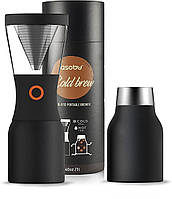 Набір Asobu Cold Brew Cold Brew KB900 Black, для заварювання холодної кави, 1 л, з термосом