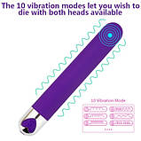 Потужний вібратор LONG BULLET USB, фото 4