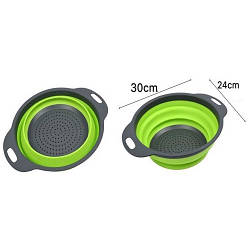 Силіконовий складаний друшляк Stenson M 30*24 см