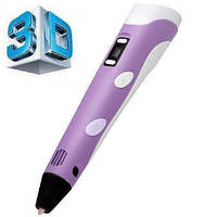 3D ручка PEN-2 с Led дисплеем, 3Д ручка 2 поколения Smartpen, MyRiwell цвет фиолетовая, отличный товар
