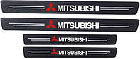 Защитная пленка на пороги и багажник авто (4 шт) Carbon Fiber Mitsubishi White