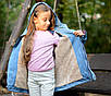 Парку джинсова дитяча на хутрі з капюшоном (хлопчик, дівчинка) 128,134,140,146,152, фото 6