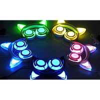 Full-LED кошачьи наушники (светятся наушники и ушки) проводные