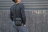 Чоловіча сумка месенджер / чоловіча сумка через плече / Сумка чоловіча чорна / Барсетка, фото 5