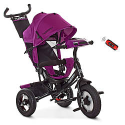 Триколісний велосипед із ручкою фіолетовий TURBOTRIKE M 3115-8HA