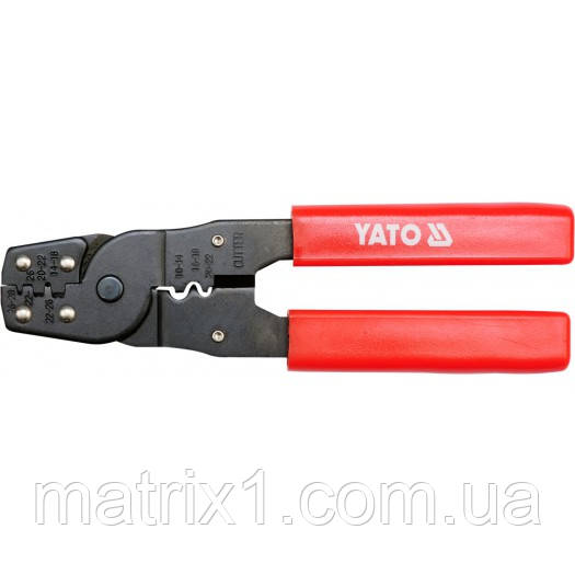 Кліщі Yato для обтиску і зачистки проводів 180 мм YT-2256
