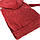 Лазневий махровий халат теракотового кольору, фото 2