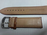 Ремінець світло-коричневий шкіряний 24 мм Genuine Leather, фото 2