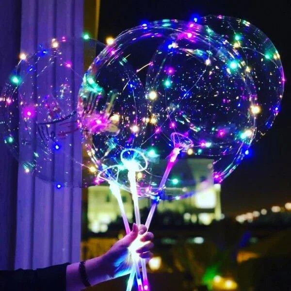 Світяться повітряні кулі з led підсвічуванням BoBo Balloon 10 шт.