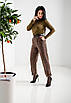 Класичні жіночі брюки , коричнева клітинка "343", розміри 44, 46, 48, 50., фото 2
