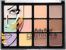 Набір консилерів Contour & Correct Cream Palette Ruby Rose 8087