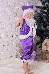 Дитячий новорічний костюм Гномік фіолетовий на 3-7 років