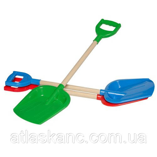 Іграшка Пластикова Лопатка з дерев'яною ручкою 64 см 2896 Технок, фото 1