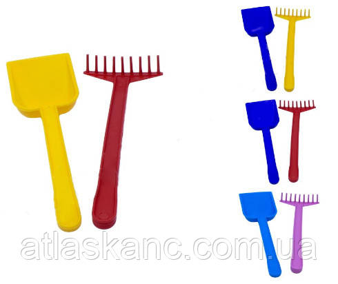 Іграшка Пластикова Лопатка + Граблі 18 см М-1 Максимус, фото 1