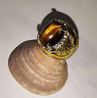Перстінь із натуральним тигровим оком, 17,5 від студії LadyStyle.Biz