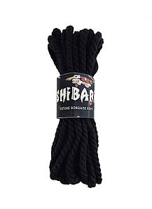 Бавовняна мотузка для Шибарі Feral Feelings Shibari Rope, 8 м чорна 777Shop.com.ua