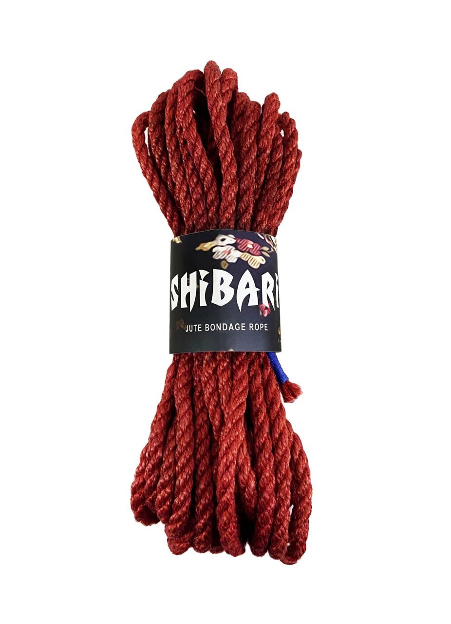 Джутова мотузка для Шибарі Feral Feelings Shibari Rope, 8 м червона 777Store.com.ua, фото 1