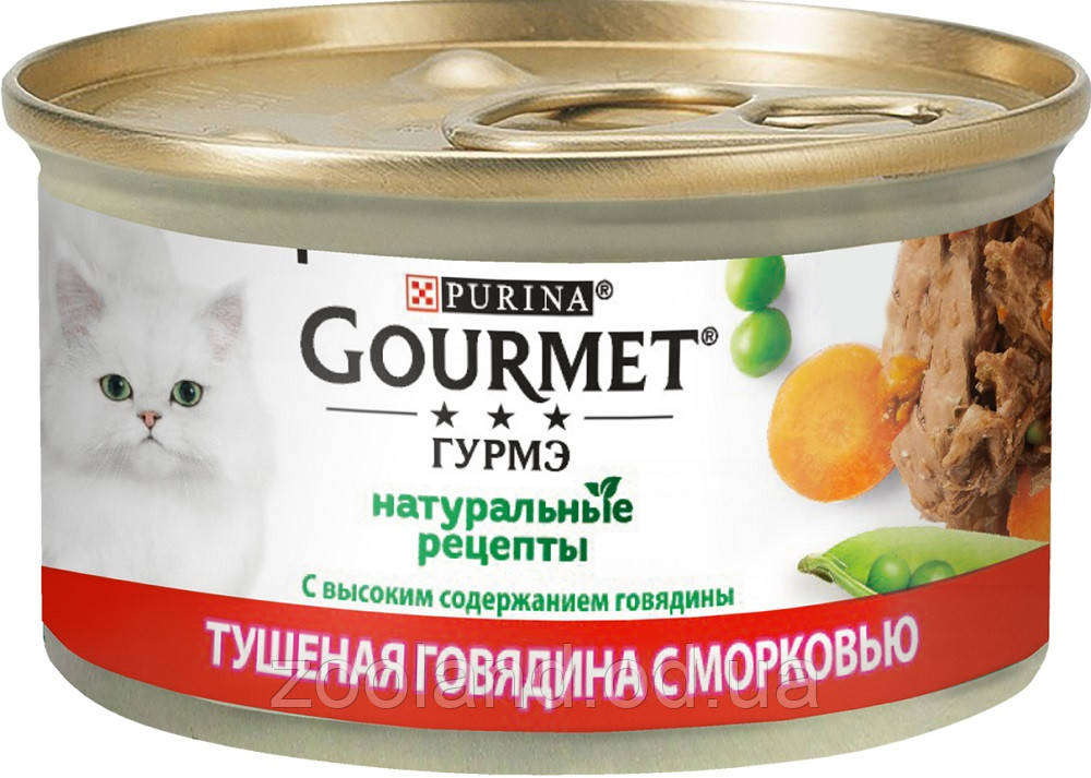 042237 Gourmet Gold Натуральні рецепти яловичина з морквою, 24 шт.