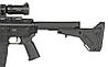Składana kolba bojowa do AEG AR15/M4/SR25 - Black [ХУБІЛАЙ] (для страйкболу), фото 9
