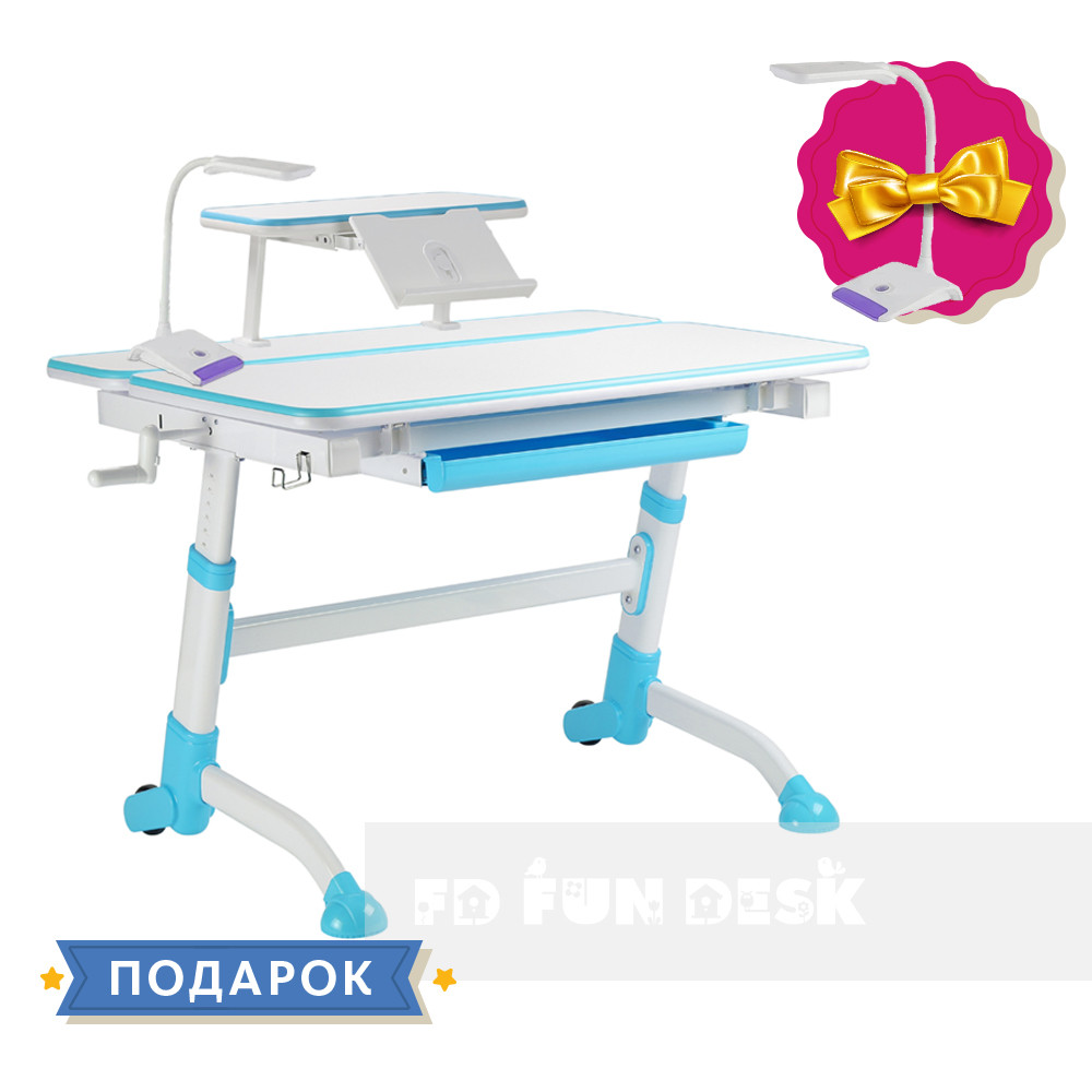 Парта регульована FunDesk Volare Blue + Полиця для книг SS16 FunDesk Blue