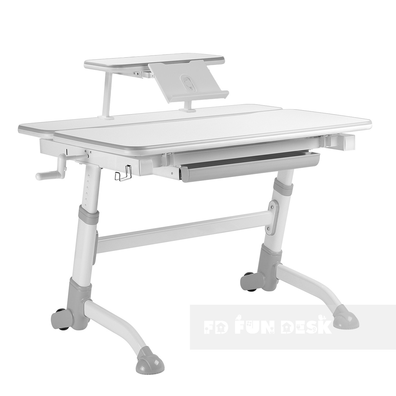 Дитяча парта для школяра FunDesk Volare Grey + полиця SS16 Grey, фото 1