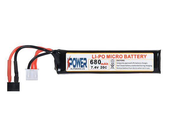 AEP Акумулятор Li-Po 680mAh 7,4 V 20C Micro - Deans [IPower] (для страйкболу), фото 1
