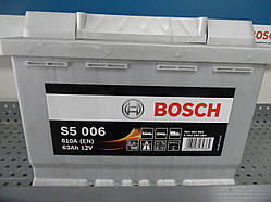Автомобільний акумулятор, BOSCH 0092S50060 S5 63Ah+-, АКБ