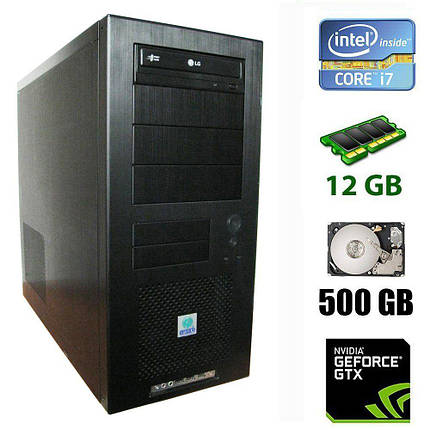 Lian Li Tower / Intel Core i7-860 (4 (8) ядра по 2.8 - 3.46 GHz) / 12 GB DDR3 / 500 GB HDD / nVidia GeForce, фото 2