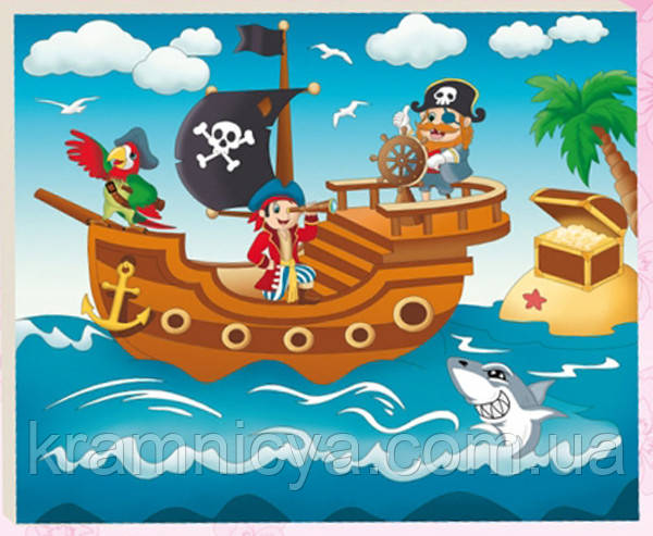 Розпис по полотну Піратське пригода (7140/2), фото 1