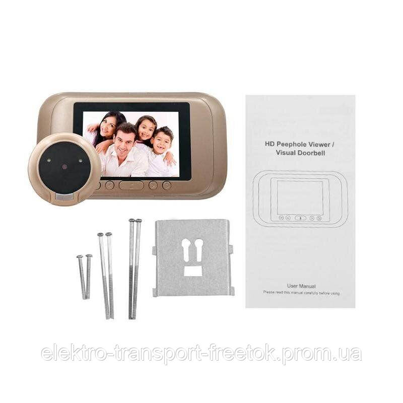 Видеоглазок дверной цифровой для квартиры Kivos SG35 с 3.5" экраном, и фото/видео записью - фото 7 - id-p1314819494