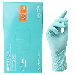 Рукавички нітрілові салатові NITRYLEX (3,5 г)  100 шт XS